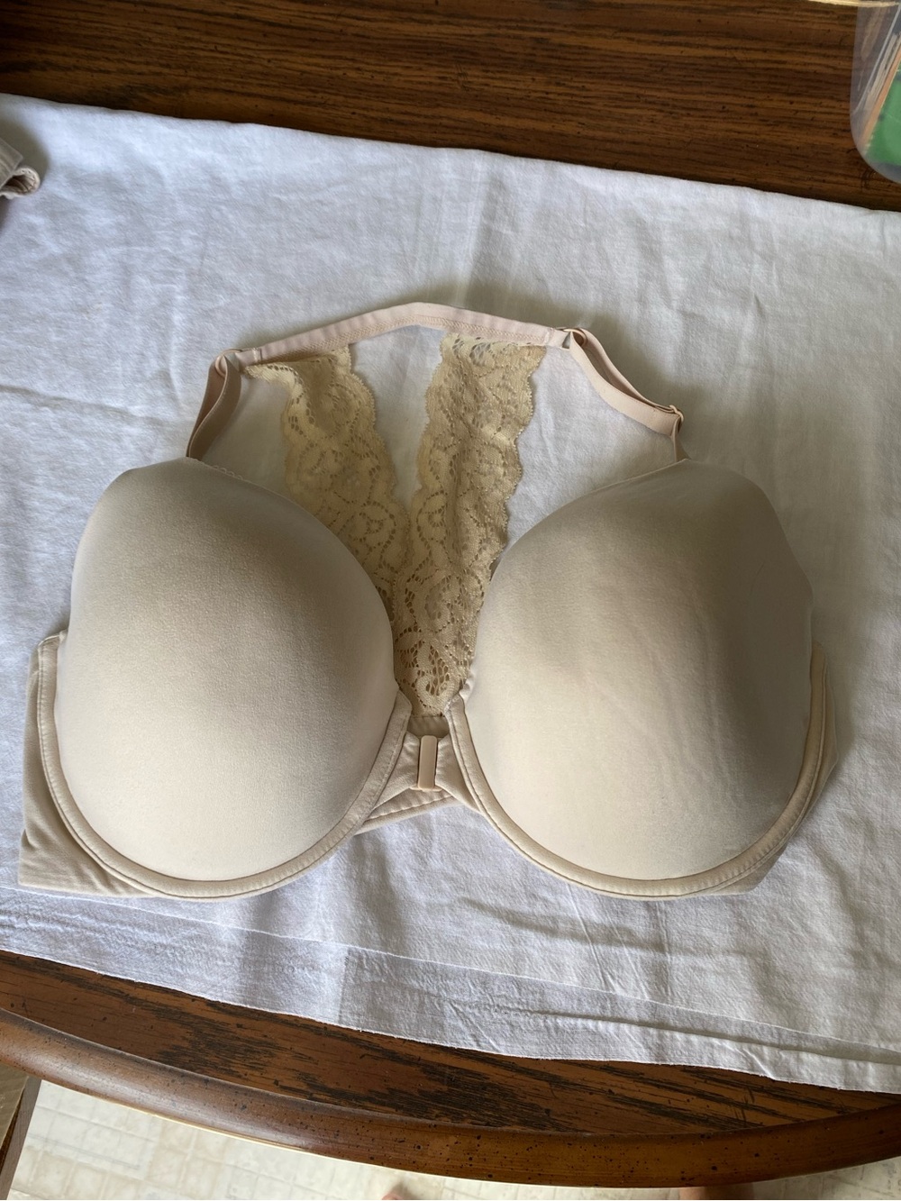 Victoria's Secret Cream Racerback Bra 36DD